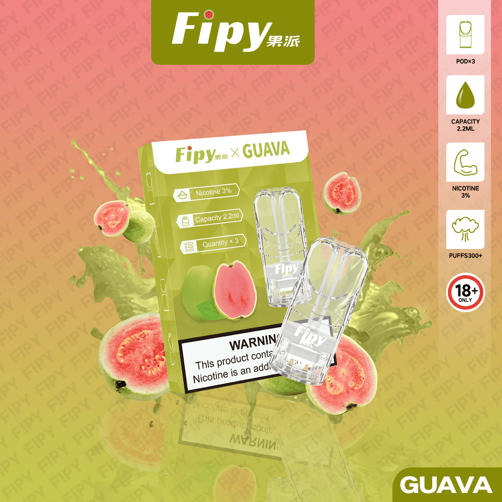 Fipy 果派 一代透明霧化彈｜芭樂口味・一代通用煙彈