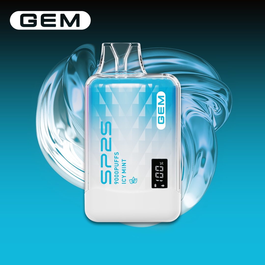 SP2 思博瑞 GEM 一次性電子煙｜薄荷口味・拋棄式電子菸・約 9000 口・數字屏顯示